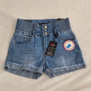 Moda Xpress High-Rise Push-Up Denim Shorts – Size 13/14